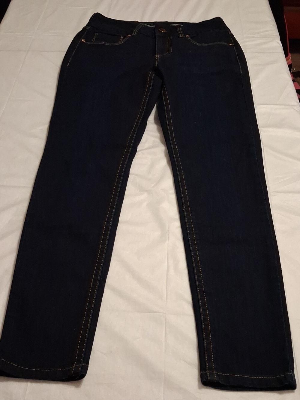 Seven7 Dark Indigo Straight-Leg Women's Jeans